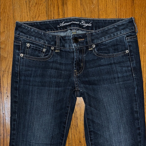 American Eagle Outfitters Stretch Favorite Boyfriend Blue Denim Jeans Size 4 - Picture 4 of 12